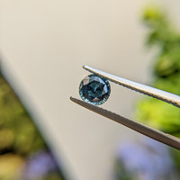 1.37 Ct. Greenish Blue Sapphire from Madagascar Life Style