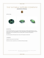 1.55 Ct. Bluish Green Sapphire from Madagascar Appraisal