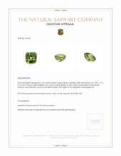 2.53 Ct. Green Sapphire from Madagascar Appraisal