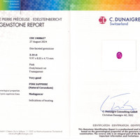 3.14 Ct. Pink Sapphire from Madagascar Scan Report
