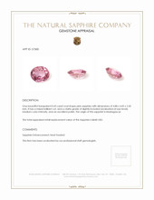 0.43 Ct. Pink Sapphire from Madagascar Appraisal