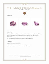 0.61 Ct. Purplish Pink Sapphire from Madagascar Appraisal