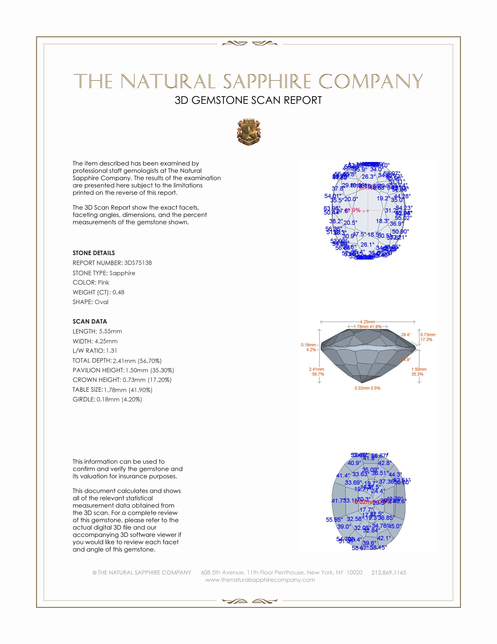 0.48 Ct. Pink Sapphire from Madagascar