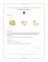 1.01 Ct. Yellow Sapphire from Madagascar Appraisal