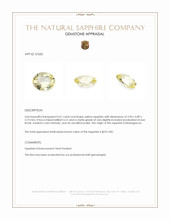 0.67 Ct. Yellow Sapphire from Madagascar Appraisal