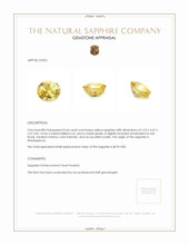 0.64 Ct. Yellow Sapphire from Madagascar Appraisal