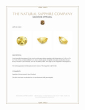 0.64 Ct. Yellow Sapphire from Madagascar Appraisal