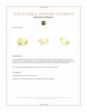 0.66 Ct. Yellow Sapphire from Madagascar Appraisal