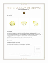0.66 Ct. Yellow Sapphire from Madagascar Appraisal