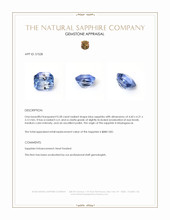 0.58 Ct. Blue Sapphire from Madagascar Appraisal