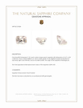 1.02 Ct. Peach Sapphire from Madagascar Appraisal