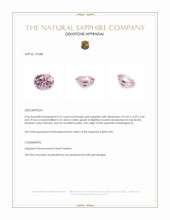 0.52 Ct. Pink Sapphire from Madagascar Appraisal