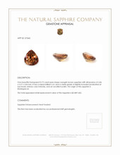 0.72 Ct. Orangish Brown Sapphire from Madagascar Appraisal