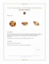 1.03 Ct. Orangish Brown Sapphire from Madagascar Appraisal