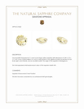 0.71 Ct. Yellow Sapphire from Madagascar Appraisal