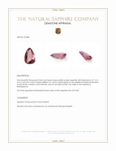 0.84 Ct. Pinkish Purple Sapphire from Madagascar Appraisal