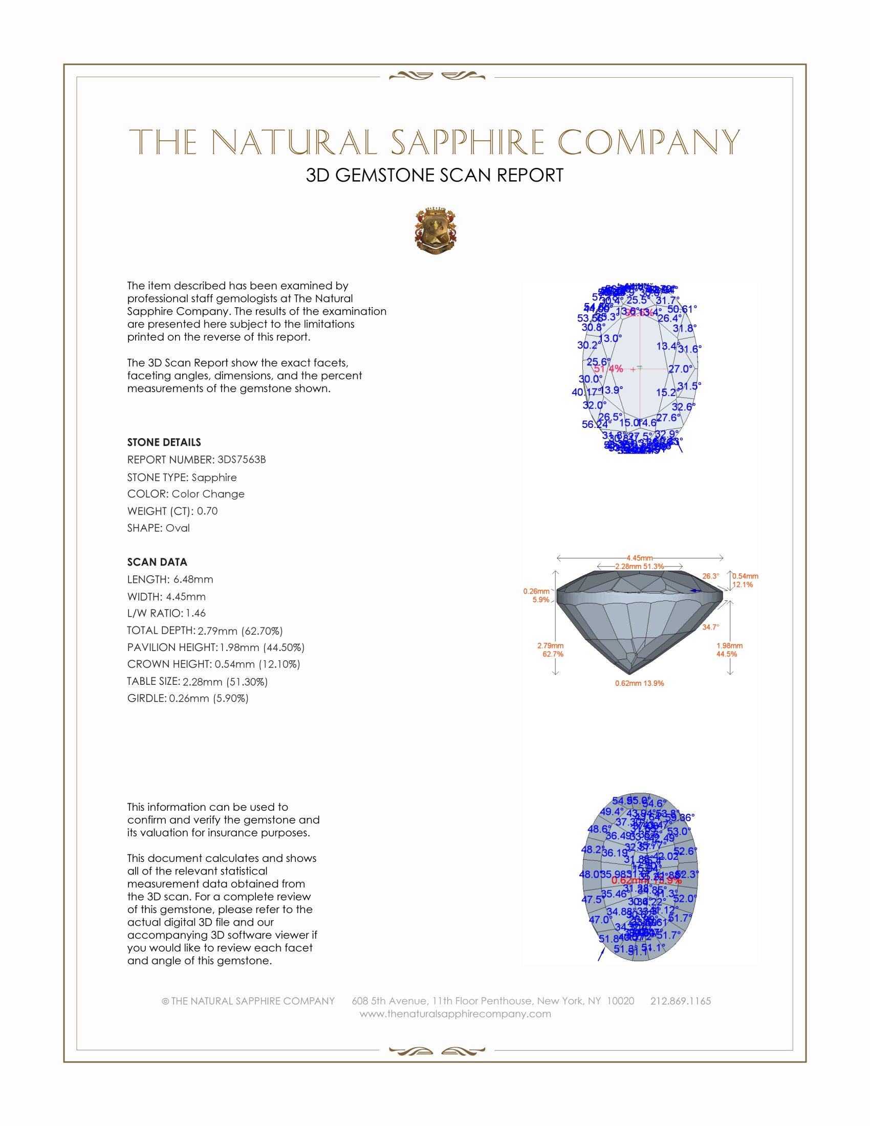 0.70 Ct. Color Change Sapphire from Madagascar