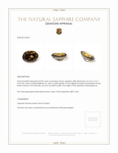0.90 Ct. Brown Sapphire from Madagascar Appraisal