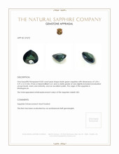0.82 Ct. Sapphire from Madagascar Appraisal