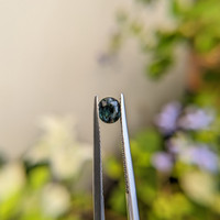 0.75 Ct. Bluish Green Sapphire from Madagascar Life Style