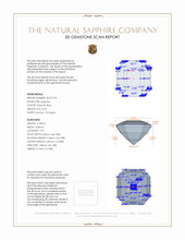 0.53 Ct. Greenish Blue Sapphire from Madagascar 3 D Scan Report