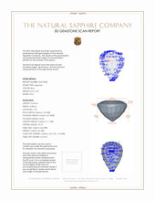0.49 Ct. Sapphire from Madagascar 3 D Scan Report