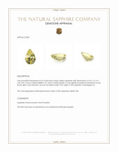 0.53 Ct. Yellow Sapphire from Madagascar Appraisal