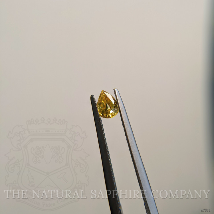 0.41 Ct. Orangish Yellow Sapphire from Madagascar