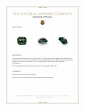 0.37 Ct. Bluish Green Sapphire from Madagascar Appraisal