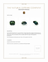 0.37 Ct. Bluish Green Sapphire from Madagascar Appraisal