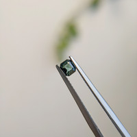 0.35 Ct. Bluish Green Sapphire from Madagascar Life Style