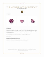 3.15 Ct. Purplish Pink Sapphire from Madagascar Appraisal