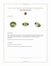 0.46 Ct. Yellowish Green Sapphire from Madagascar Appraisal