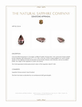 3.04 Ct. Pinkish Brown Sapphire from Ceylon (Sri Lanka) Appraisal