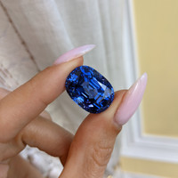 31.13 Ct. Blue Sapphire from Madagascar Life Style