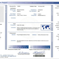 12.18 Ct. Blue Sapphire from Ceylon (Sri Lanka) Scan Report