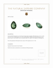 1.18 Ct. Green Sapphire from Madagascar Appraisal