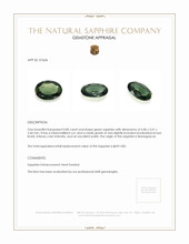 0.80 Ct. Green Sapphire from Madagascar Appraisal