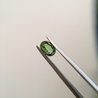 0.80 Ct. Green Sapphire from Madagascar Life Style
