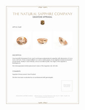 0.66 Ct. Padparadscha Sapphire from Madagascar Appraisal