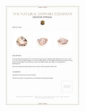 0.75 Ct. Peach Sapphire from Madagascar Appraisal