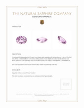 0.52 Ct. Pink Sapphire from Madagascar Appraisal