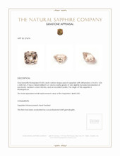 0.50 Ct. Peach Sapphire from Madagascar Appraisal