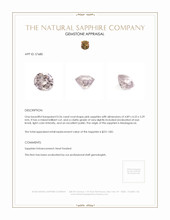 0.56 Ct. Pink Sapphire from Madagascar Appraisal