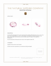 0.69 Ct. Pink Sapphire from Madagascar Appraisal