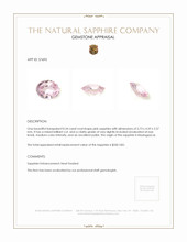 0.54 Ct. Pink Sapphire from Madagascar Appraisal