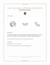 0.54 Ct. Grey Sapphire from Madagascar Appraisal