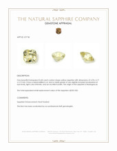 0.68 Ct. Yellow Sapphire from Madagascar Appraisal