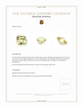 0.68 Ct. Yellow Sapphire from Madagascar Appraisal