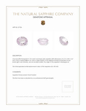 1.03 Ct. Pink Sapphire from Madagascar Appraisal